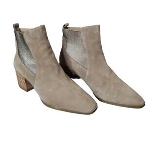 Anne Klein Ankle Bootie Womens 10 Prescott Taupe Suede Ankle Bootie Size 10